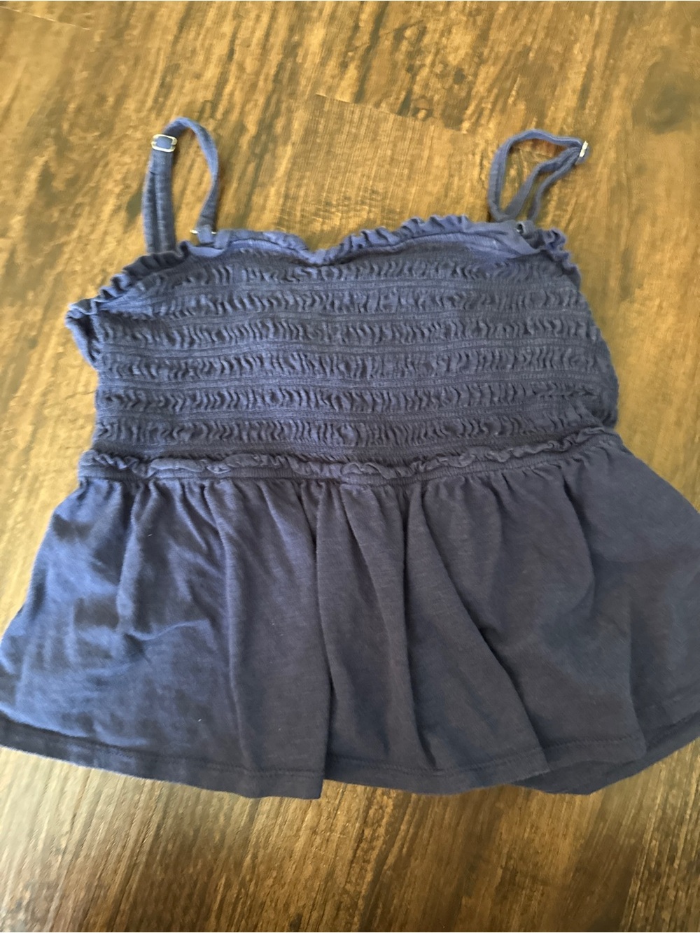 Rewind Blue Floral Smocked Cami
